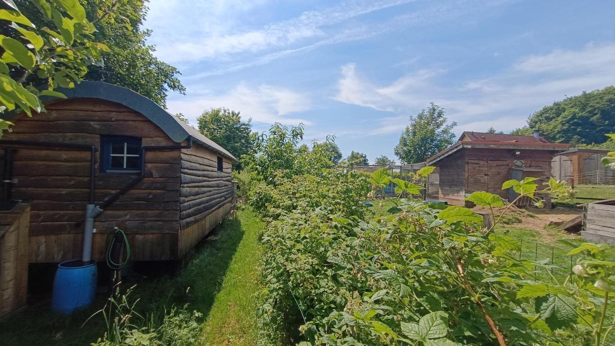 La Roulotte Tiny House Du Mond'Ideal Leval  Eksteriør billede
